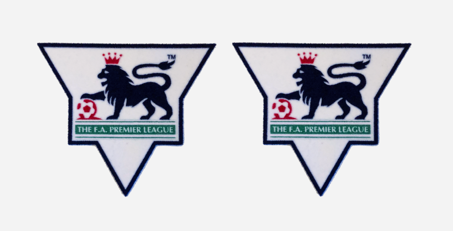 Premier League Sleeve Patches Badges 1996-2003 Flock Player Size