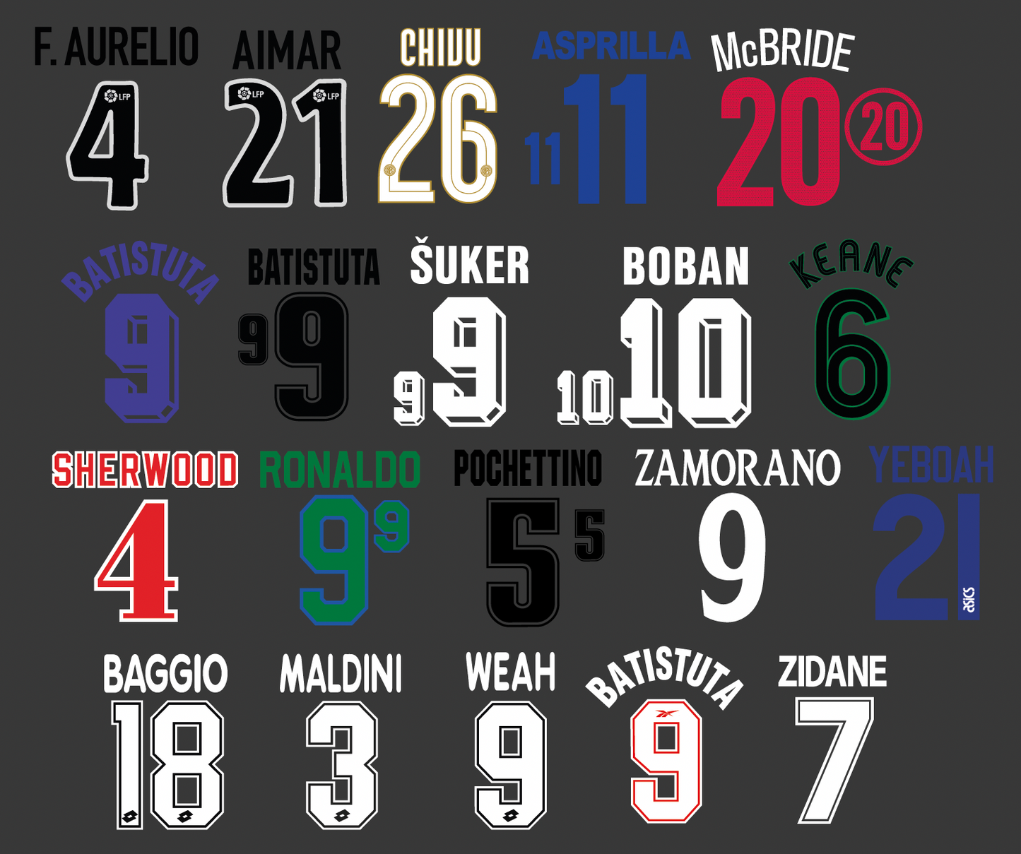 Various Namesets - Custom Order