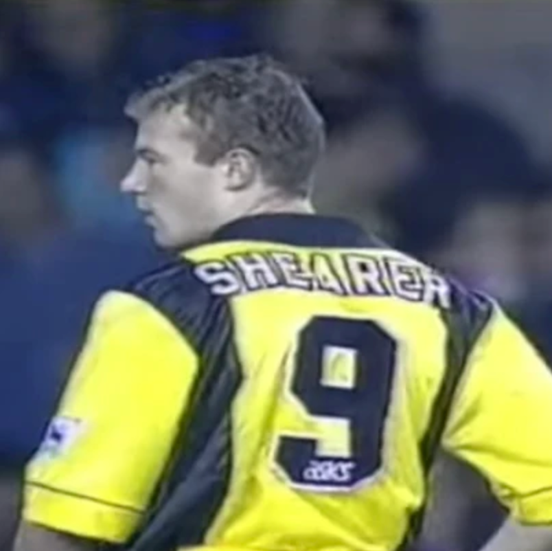 SHEARER 9 Nameset for Blackburn Third Shirt 1993-94 Flock