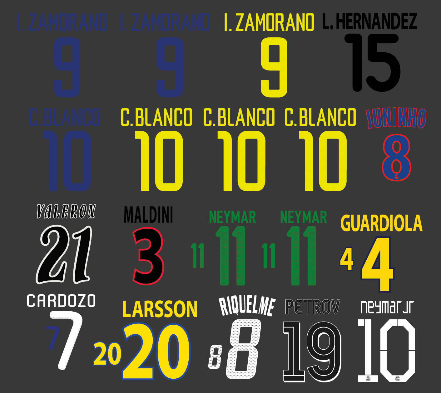 Various Namesets - Custom Order