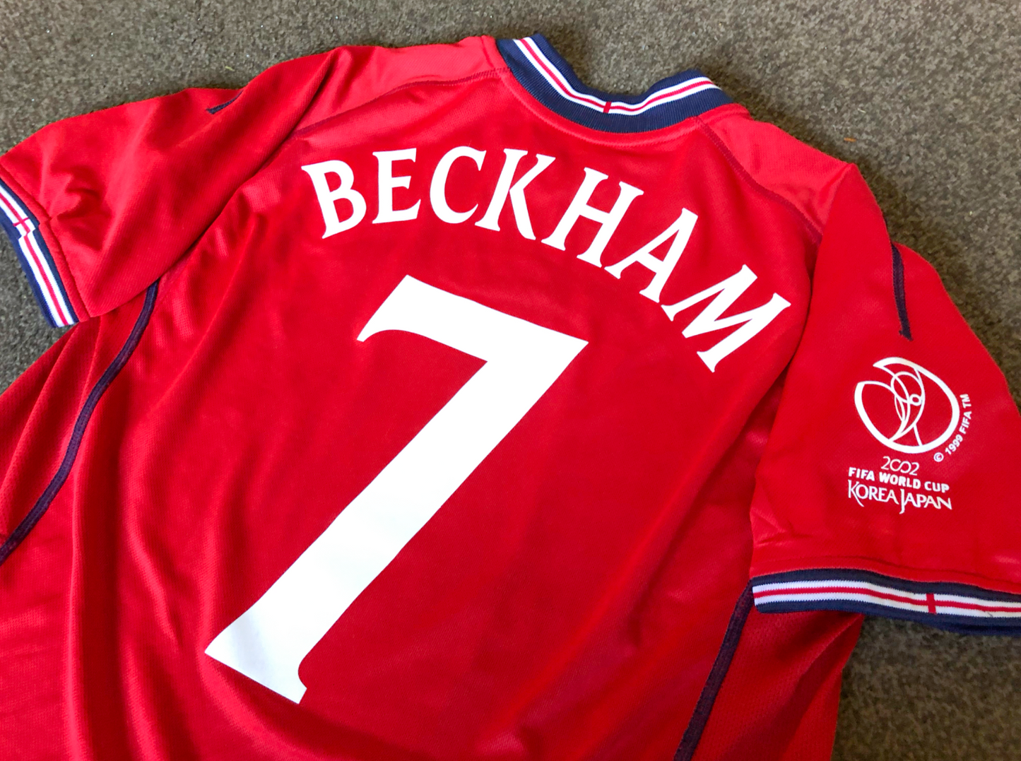 England Name Number Set 2002-04 Away ANY NAME/NUMBER Football Shirt M L Beckham