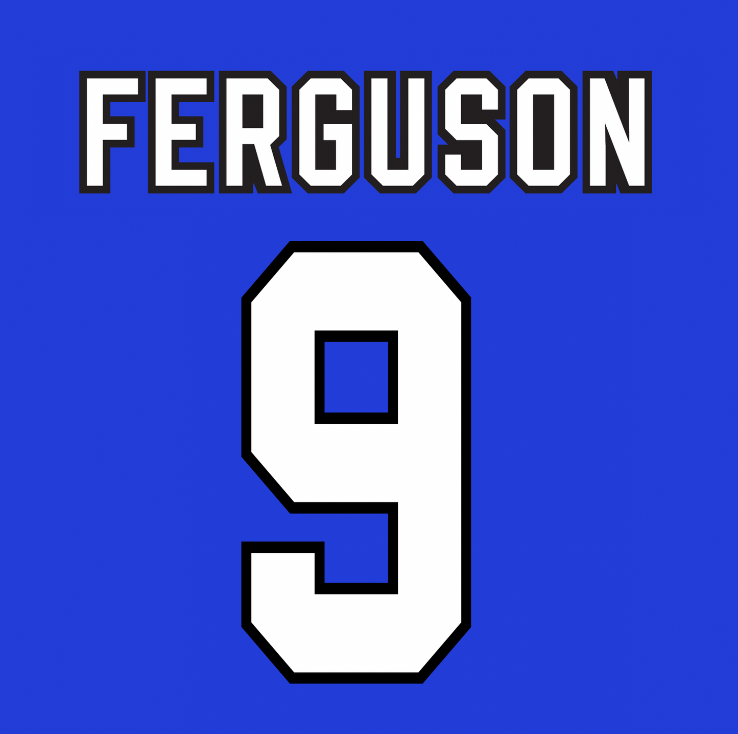 Everton Name Set 1996-97 Home Shirt ANY NAME/NUMBER Flock M L Ferguson Stubbs