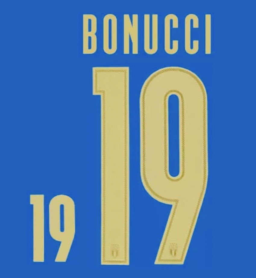 Italy Name Number Set BONUCCI 19 Euro 2020 Home Football Shirt Jersey M L XL