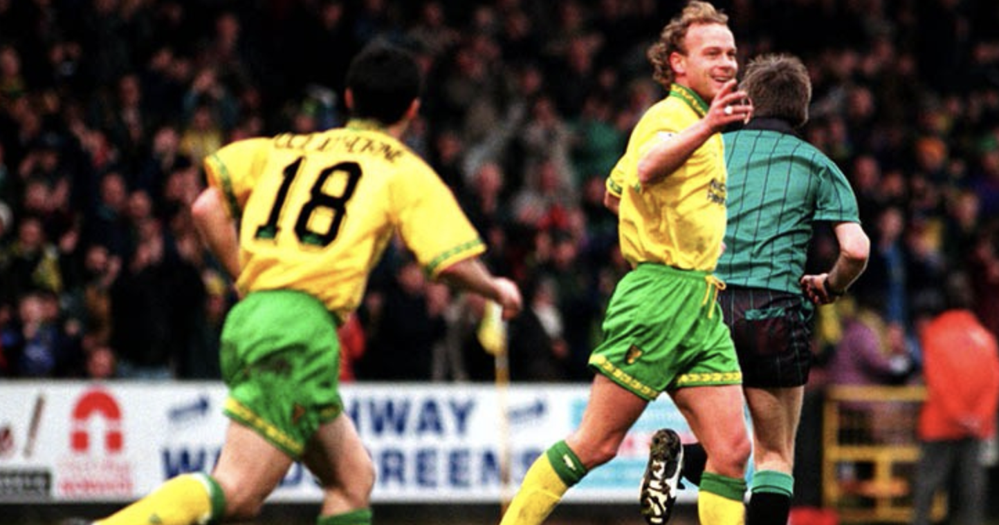 NORWICH CITY Name Set 1994-96 Home Shirt ANY NAME/NUMBER Flock M L XL Mitre