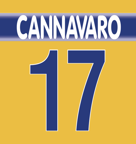 Parma 1998-99 Name Set Home Shirt ANY NUMBER Flock Cannavaro M L Football