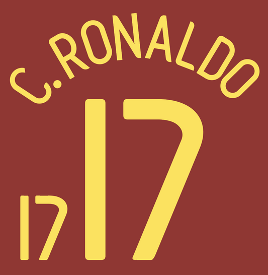 Portugal Name Number Set 2006 Home ANY NAME/NUMBER Football Shirt Ronaldo