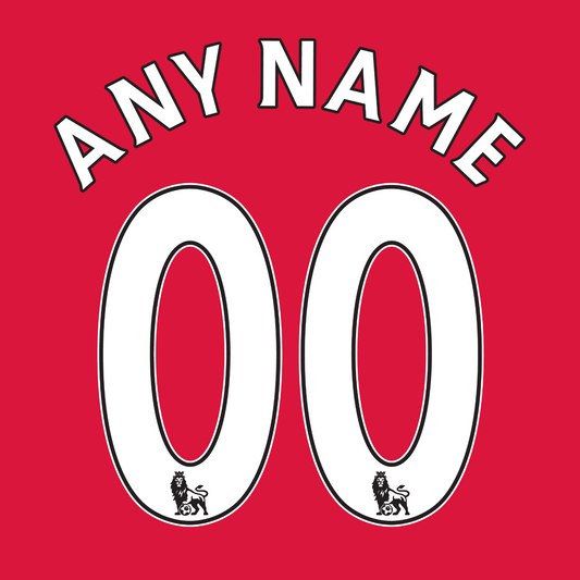 Premier League 2007-2013 Name Number Set ANY NAME/NUMBER