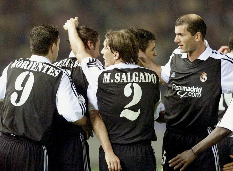 Real Madrid Name Set 2001-03 ANY NAME/NUMBER Flock Player Size Away Shirt Zidane