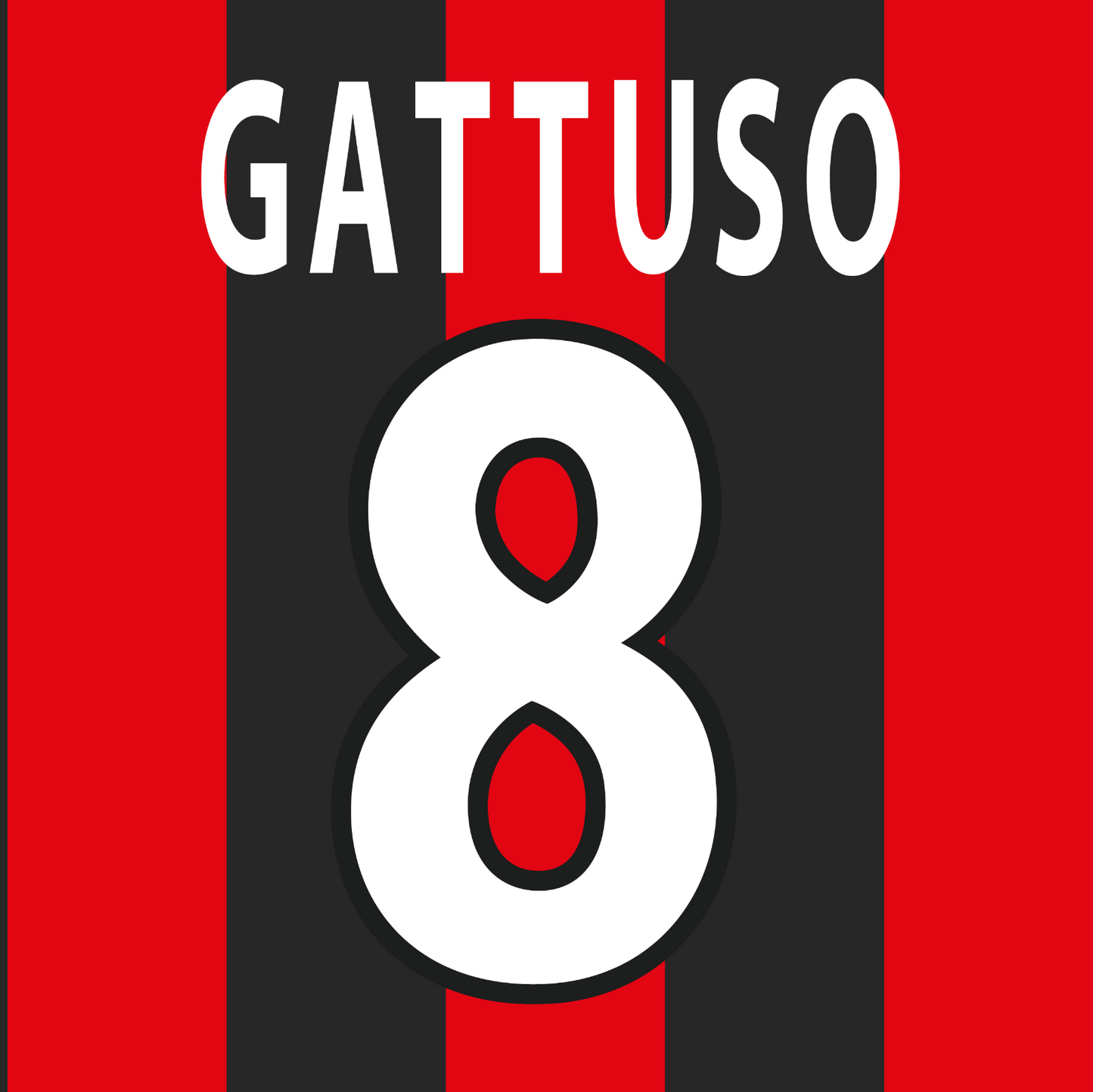 AC Milan Name Set 2000-02 Home Shirt ANY NAME/NUMBER M L XL Gattuso Pirlo