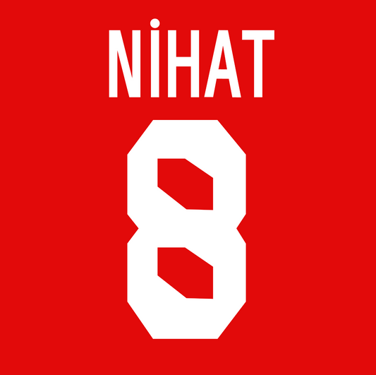 Turkey Euro 2008 Name Set Home Football Shirt ANY NAME/NUMBER Nihat M L XL