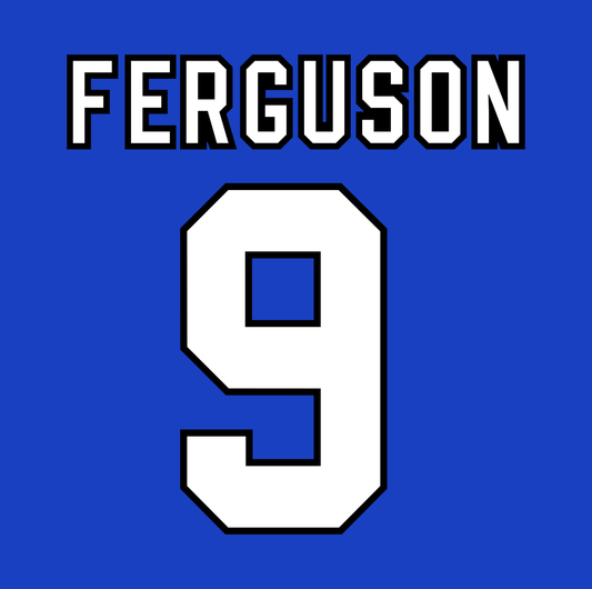 Everton Name Set 1996-97 Home Shirt ANY NAME/NUMBER Flock M L Ferguson Stubbs
