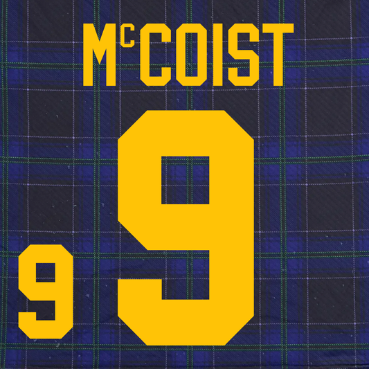 Scotland Name Set 1994-96 Home Shirt ANY NAME/NUMBER Flock