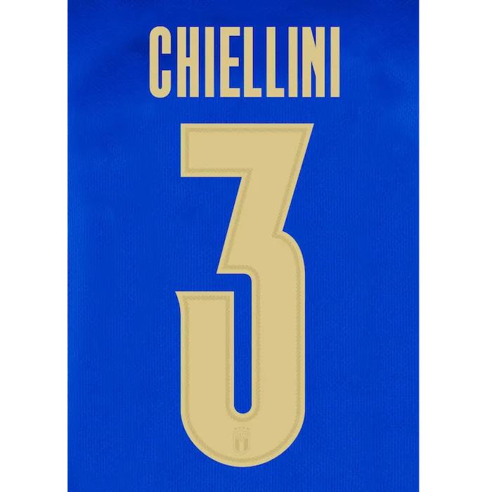 Italy Name Number Set CHIELLINI Euro 2020 Home