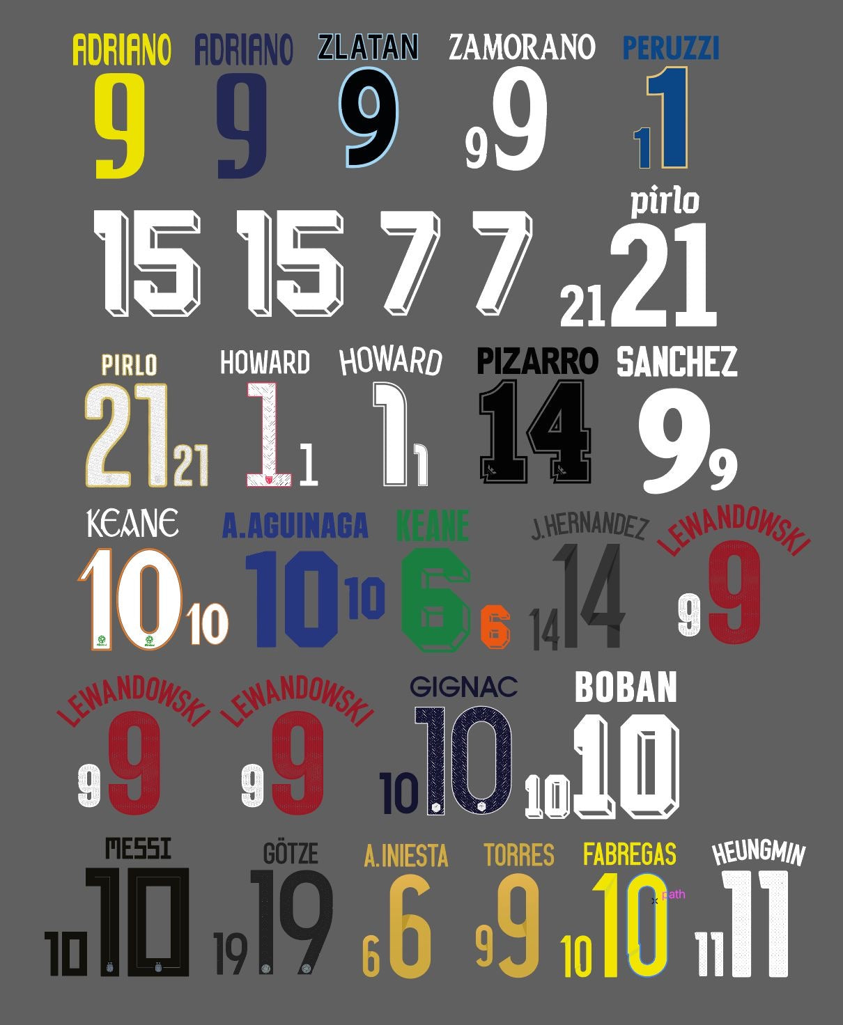 Various Namesets - Custom Order