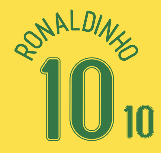 Brazil 2006-08 Name Set Home Football Shirt ANY NAME/NUMBER M L XL Ronaldinho