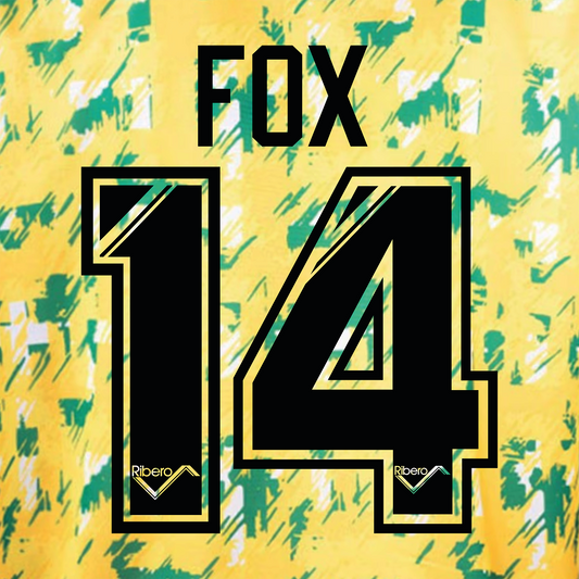 NORWICH CITY Name Set 1992-94 Home Shirt ANY NAME/NUMBER Flock Ribero