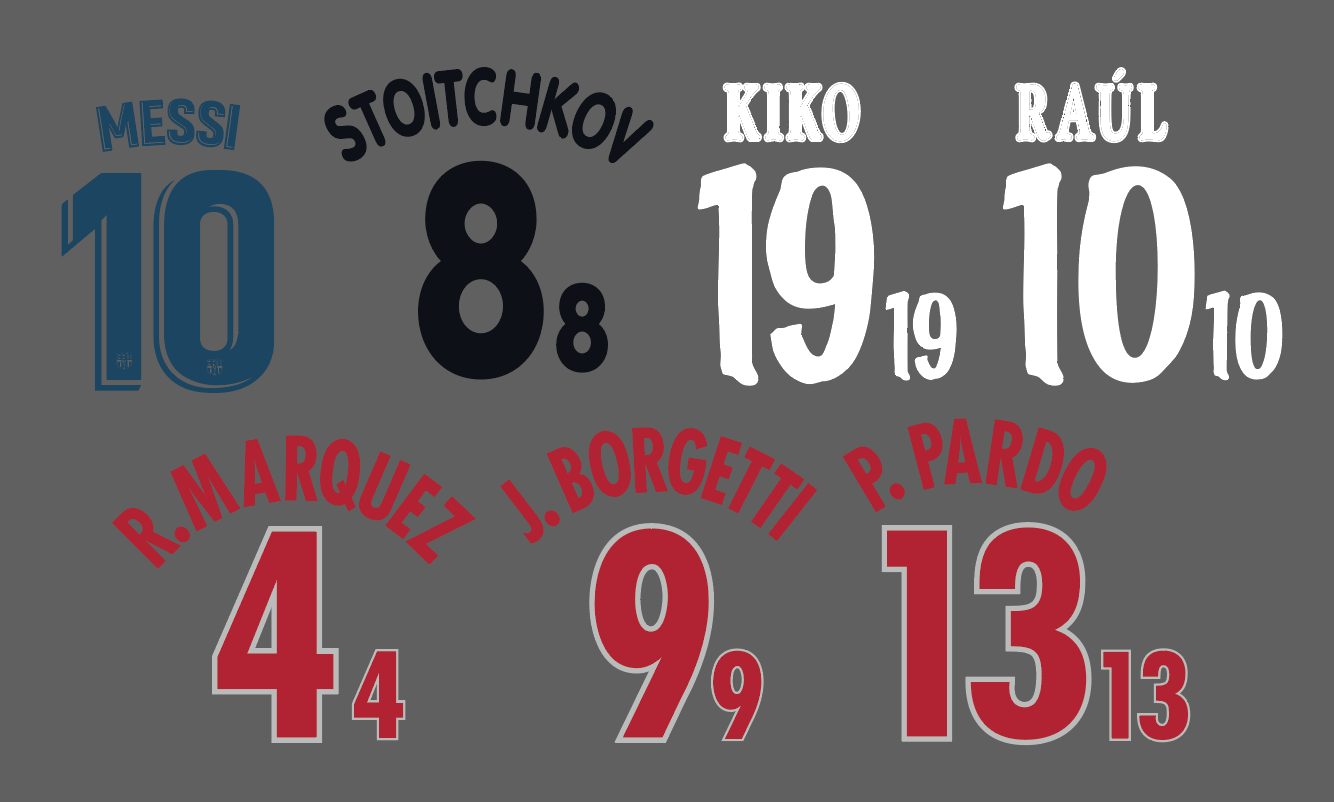Various Namesets - Custom Order