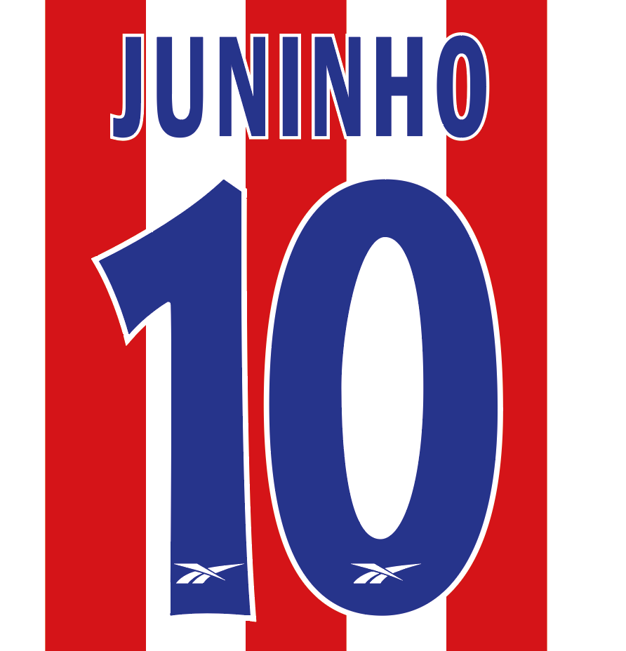 Atletico Madrid Nameset 1998-99 ANY NAME/NUMBER Flock