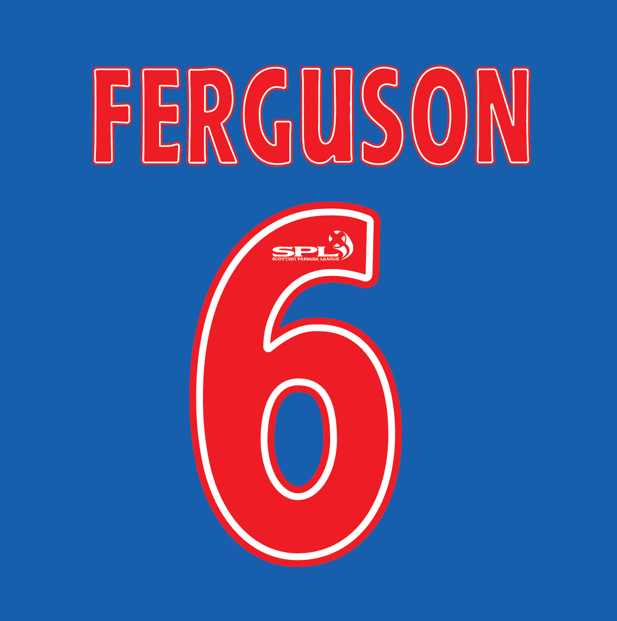 Rangers Name Set 2007-08 Home Shirt ANY NAME/NUMBER