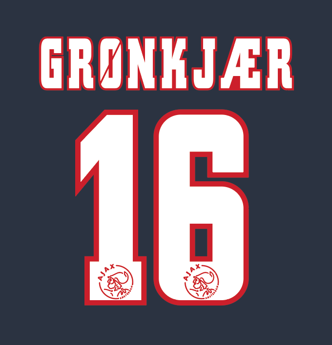 Ajax Nameset 1997-99 Flock ANY NAME/NUMBER