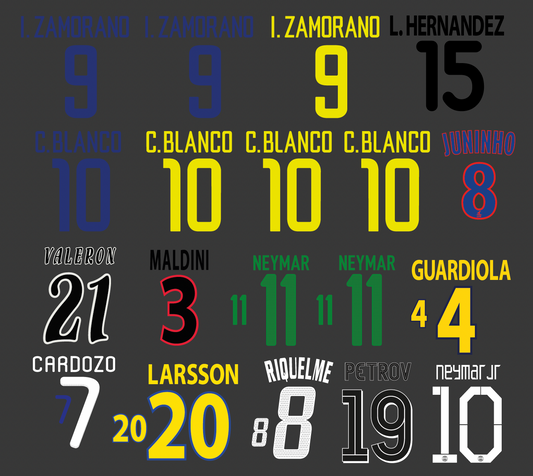 Various Namesets - Custom Order