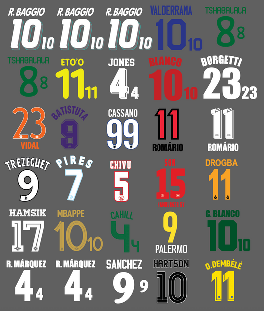 Various Namesets - Custom Order