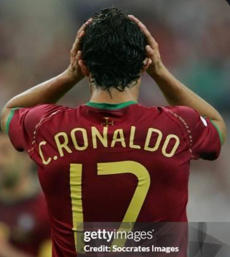 C. RONALDO 17 Portugal Nameset for 2006 Home Shirt