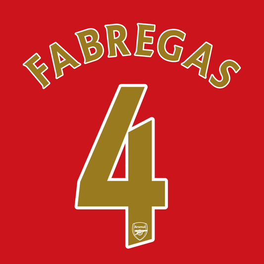 Arsenal Name Set 2007-08 Champions League Nameset Gold Lextra