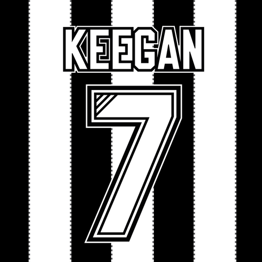 Newcastle United Name Set 1995-97 ANY NAME NUMBER Flock Shirt Albert Shearer Lee