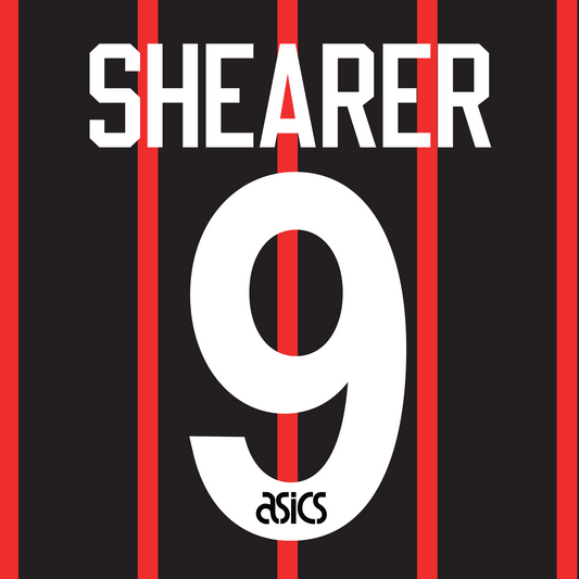 Blackburn Rovers Name Set 1994/95 Away Shirt ANY NAME/NUMBER Flock M L Shearer