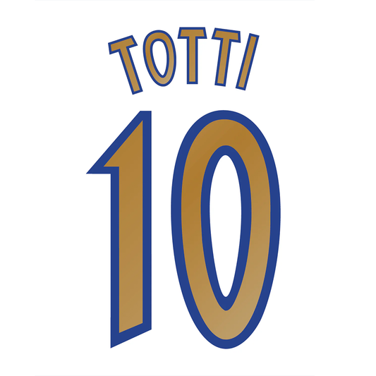 Italy 2003-04 Name Set for Away Football Shirt ANY NAME/NUMBER S M L XL Totti