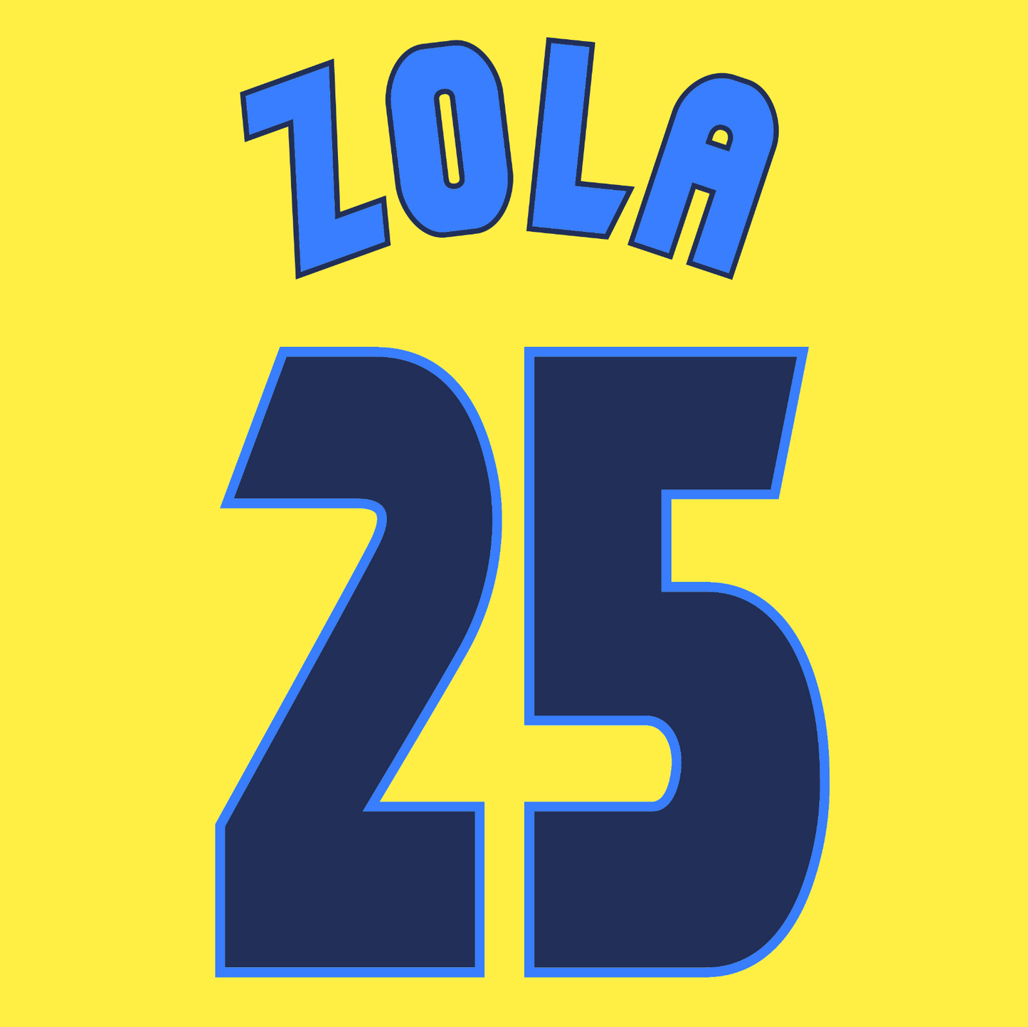 Chelsea Name Set 1998-99 UEFA Away Shirt ANY NAME/NUMBER Flock M L Zola Flo