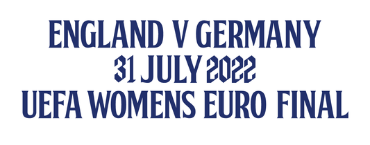 England vs Germany FINAL Match Detail for Womens Euro 2022 Home Shirt S M L XL