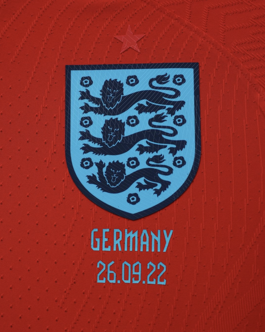 England vs Germany Match Detail 2022 for Away Shirt Jersey Player Size S M L XL