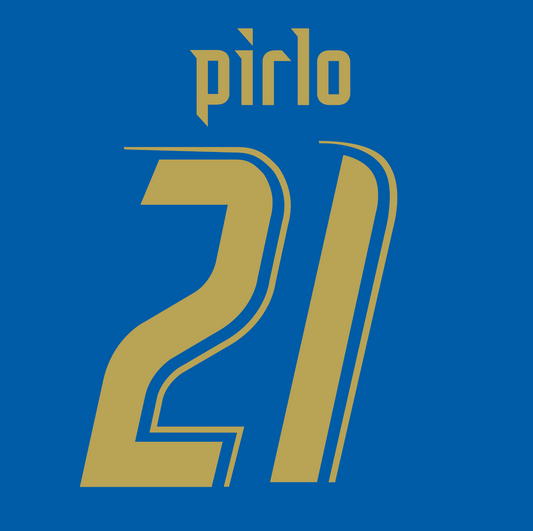 Italy Name Number Set 2006 Home ANY NAME/NUMBER Football Shirt Pirlo Cannavaro