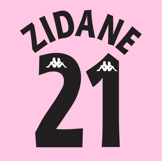 Juventus Name Set 97-98 Away ANY NAME/NUMBER Football Shirt Zidane Del Piero