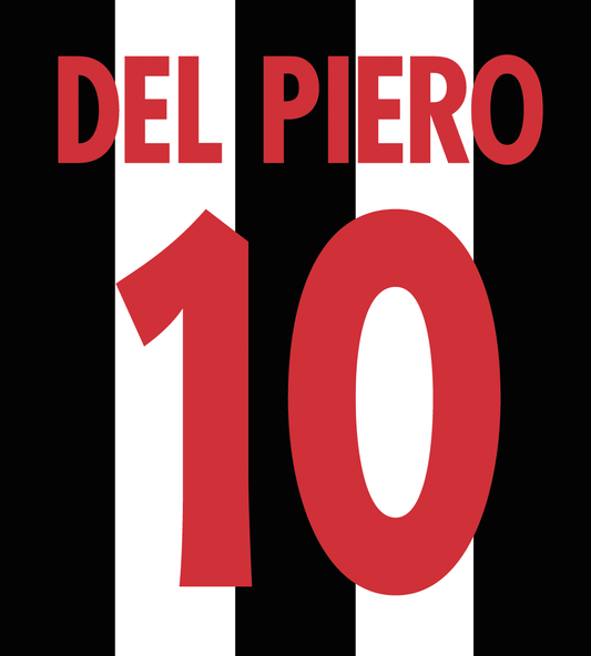 Juventus Name Set 98-99 Home ANY NAME/NUMBER Football Shirt Henry Del Piero