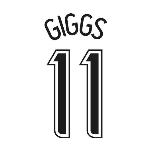 Manchester United Name Set 06-07 CL Away Shirt ANY NAME/NUMBER Man Utd Giggs