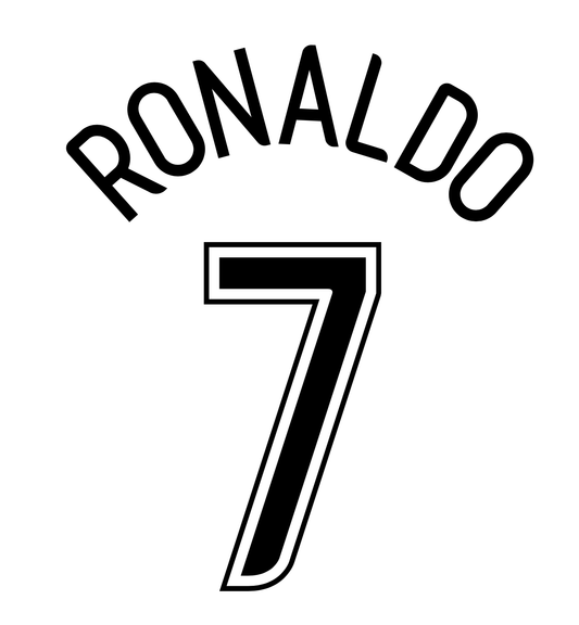 Manchester United Name Set 06-07 CL Away Shirt ANY NAME/NUMBER Man Utd Ronaldo