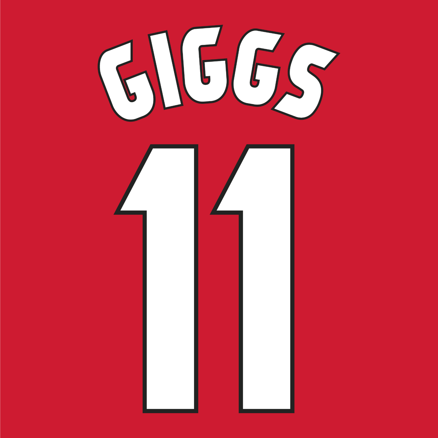 Manchester United Name Set 1998-99 CL Home Shirt ANY NAME/NUMBER Flock Giggs M