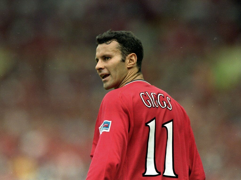 Manchester United Name Set 1999-00 CL Home Shirt ANY NAME/NUMBER Flock Giggs M