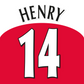 Arsenal Name Set 2004-05 Home Shirt ANY NAME/NUMBER Champions League Henry M L