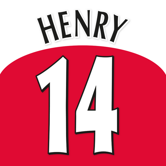 Arsenal Name Set 2004-05 Home Shirt ANY NAME/NUMBER Champions League Henry M L