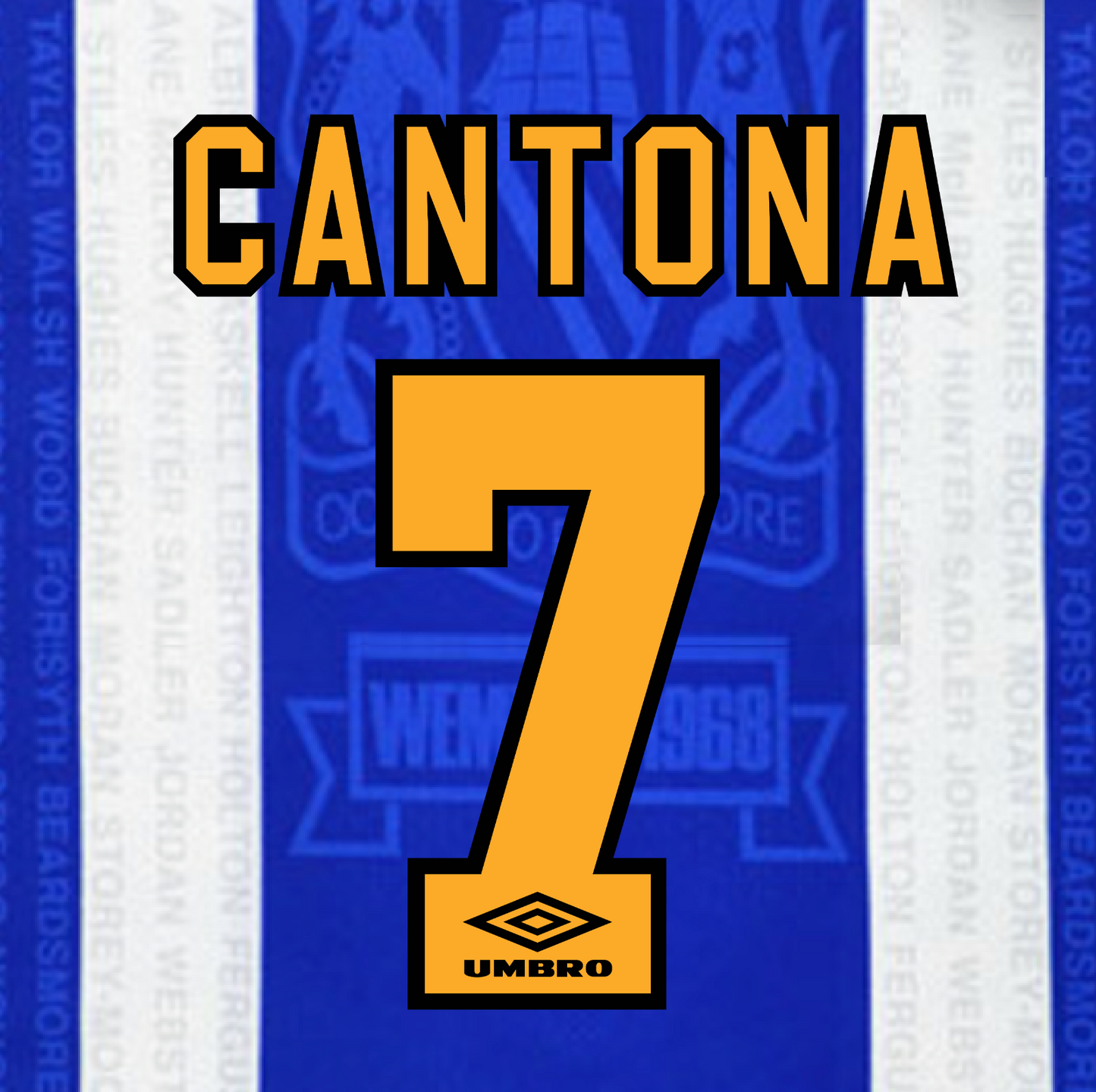 曼联名称套装 94-96 任何名称/号码 Man Utd Cantona Kanchelskis