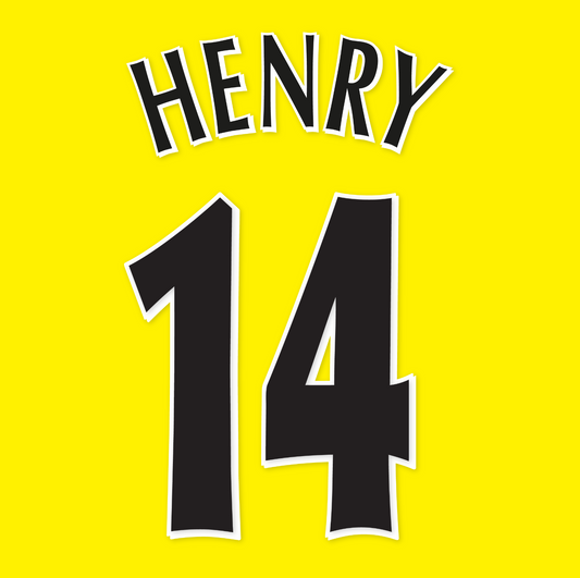 Arsenal Name Set 2005-06 Away Shirt ANY NAME/NUMBER Champions League Henry M L