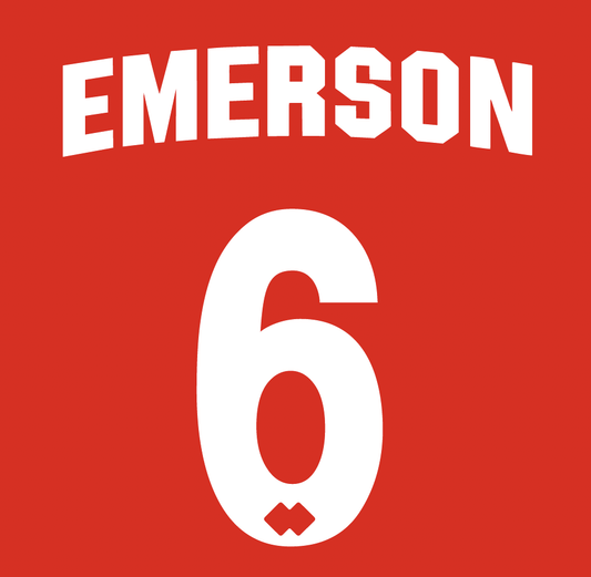 Middlesbrough Name Set 1996-97 Home Shirt EMERSON Flock M L XL Errea Football