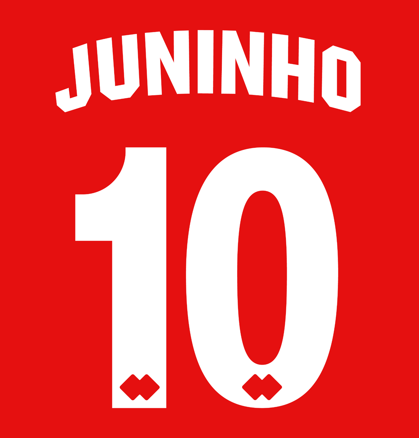 Middlesbrough Name Set 1996-97 Home Shirt JUNINHO 10 Flex M L XL Errea Football