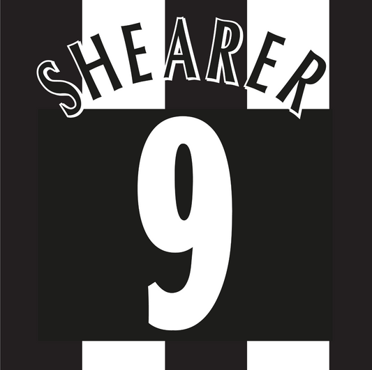 Newcastle Name Set 2003 Home Shirt ANY NAME/NUMBER Champions League Shearer M L