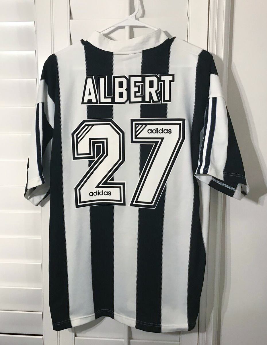 Newcastle United Name Set 1995-97 ANY NAME NUMBER Flock Shirt Albert Shearer Lee