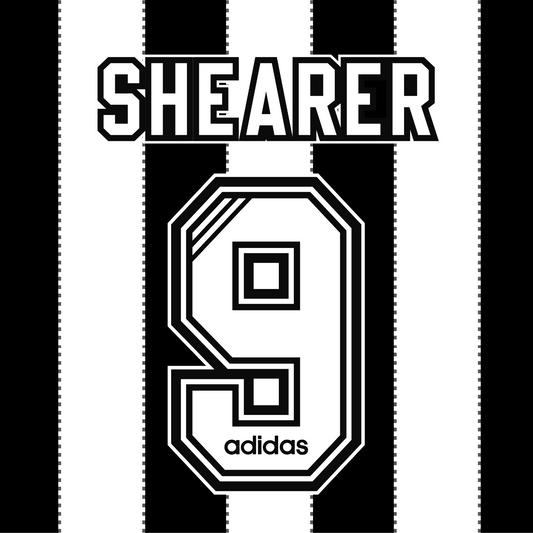 Newcastle United Name Set 1995-97 ANY NAME NUMBER Flock Shirt Albert Shearer Lee